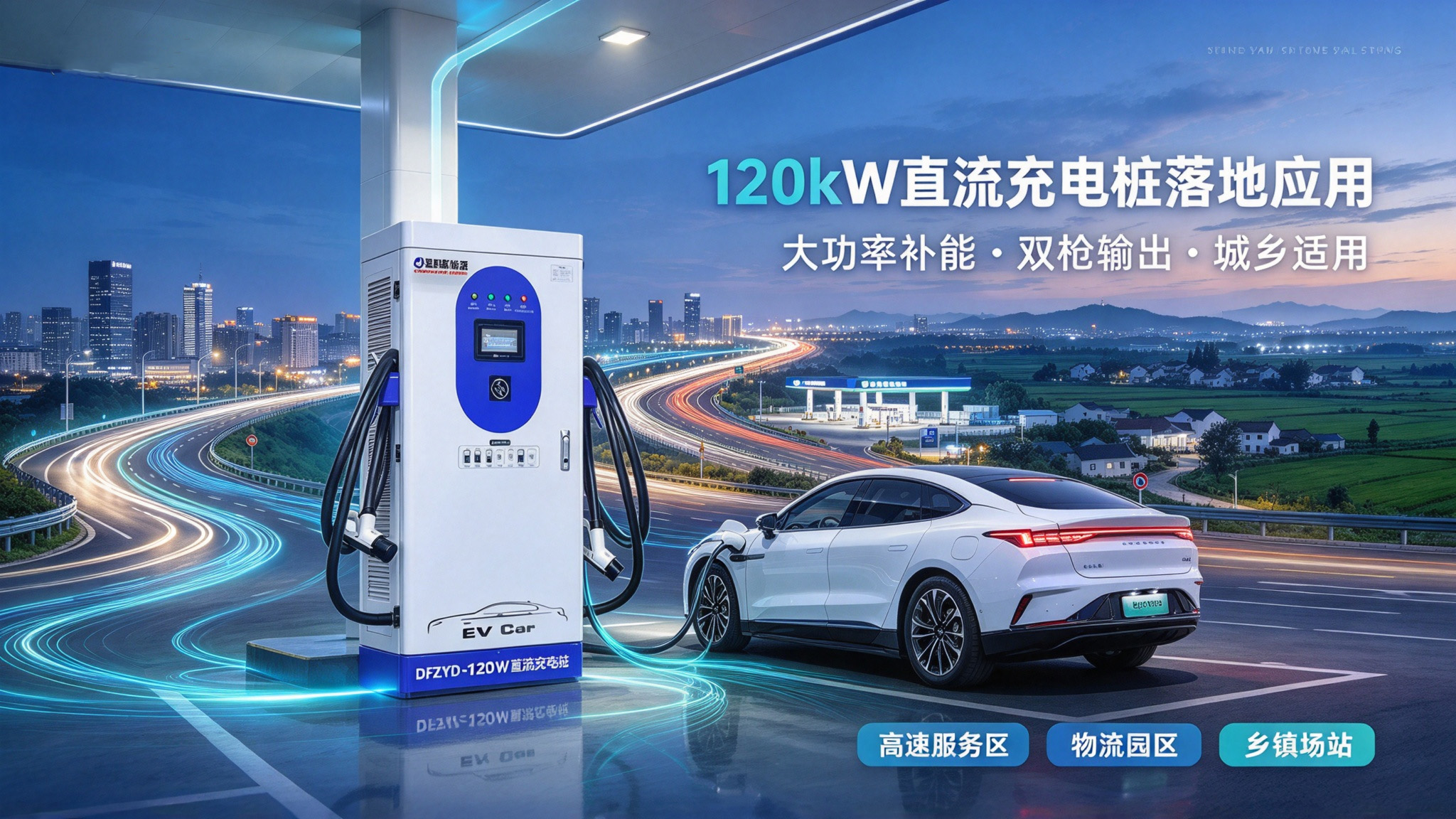 登峰新能源 120kW 直流充电桩落地,助力城乡充电基础设施提质扩容